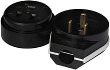 Разъем для электроплит накладной UNIVersal РШ-ВШ 32А 2P+PE 230В черный картинка 